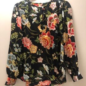 LOFT Tops - Floral keyhole blouse LOFT Tops - Floral keyhole blouse